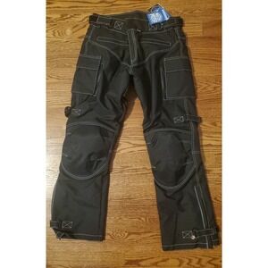 Wicked Stock Men's CE Armoured Waterproof Motocross Pants Black Sz XL Short NWT